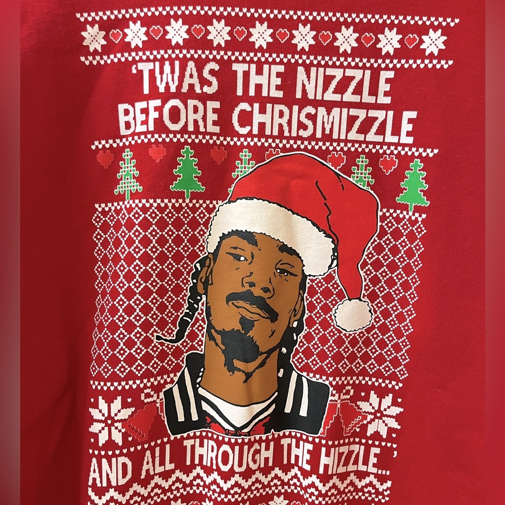 Snoop Dogg “‘Twas the Nizzle before Chrismizzle” Christmas sweater
